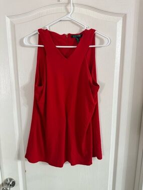 Lauren Ralph Lauren Women’s Red Sleeveless Top Sz XL. AP-153